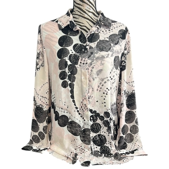 Chico's Tops - Chico's Long Sleeve Bottom Down Blouse